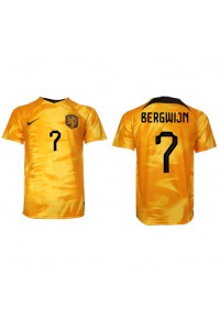 Fotbalové Dres Holandsko Steven Bergwijn #7 Domácí Oblečení MS 2022 Krátký Rukáv
